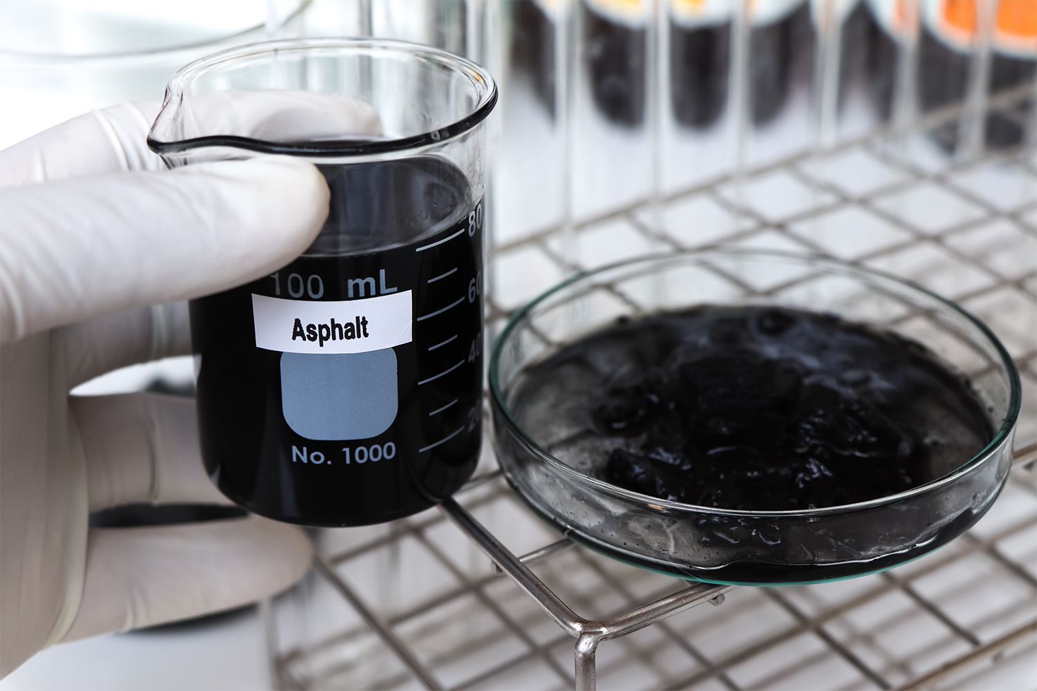 Asphalt,In,Container,,Laboratory,Quality,Testing,Concepts,,Scientific,Experiments,For